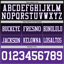 Load image into Gallery viewer, Custom Black White-Purple Authentic Fade Fashion Football Jersey
