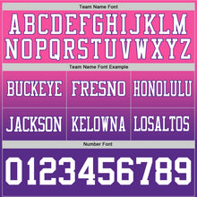 Load image into Gallery viewer, Custom Pink White-Purple Authentic Fade Fashion Football Jersey
