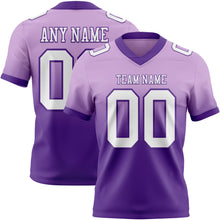 Load image into Gallery viewer, Custom Light Purple White-Purple Authentic Fade Fashion Football Jersey
