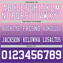 Load image into Gallery viewer, Custom Light Pink White-Purple Authentic Fade Fashion Football Jersey
