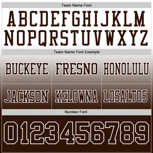 Custom White Brown Mesh Authentic Fade Fashion Football Jersey