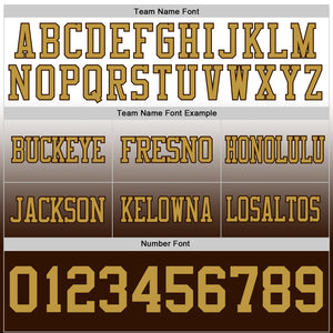 Custom White Old Gold-Brown Mesh Authentic Fade Fashion Football Jersey