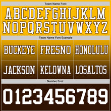 Загрузить изображение в средство просмотра галереи, Custom Gold White-Brown Authentic Fade Fashion Football Jersey
