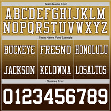 Load image into Gallery viewer, Custom Old Gold White-Brown Authentic Fade Fashion Football Jersey
