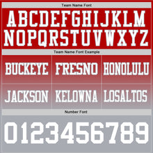 Load image into Gallery viewer, Custom Red White-Gray Authentic Fade Fashion Football Jersey

