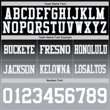 Load image into Gallery viewer, Custom Black White-Gray Authentic Fade Fashion Football Jersey
