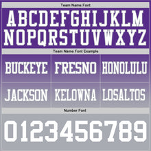 Load image into Gallery viewer, Custom Purple White-Gray Authentic Fade Fashion Football Jersey
