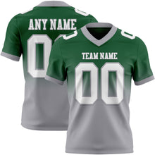 Load image into Gallery viewer, Custom Green White-Gray Authentic Fade Fashion Football Jersey
