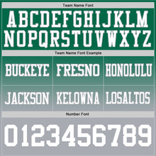 Load image into Gallery viewer, Custom Kelly Green White-Gray Authentic Fade Fashion Football Jersey
