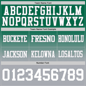 Custom Kelly Green White-Gray Authentic Fade Fashion Football Jersey