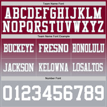 Charger l&#39;image dans la galerie, Custom Maroon White-Gray Mesh Authentic Fade Fashion Football Jersey
