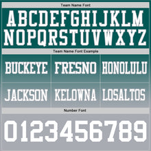 Load image into Gallery viewer, Custom Midnight Green White-Gray Authentic Fade Fashion Football Jersey
