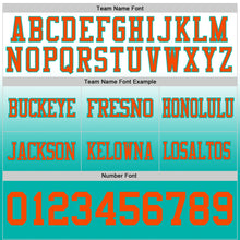 Charger l&#39;image dans la galerie, Custom White Orange-Aqua Mesh Authentic Fade Fashion Football Jersey
