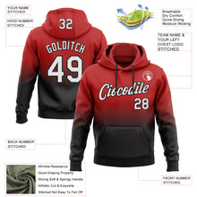 Load image into Gallery viewer, Custom Stitched Red White-Black Fade Fashion Sports Pullover Sweatshirt Hoodie
