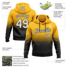 Load image into Gallery viewer, Custom Stitched Gold White-Black Fade Fashion Sports Pullover Sweatshirt Hoodie
