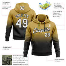 Load image into Gallery viewer, Custom Stitched Old Gold White-Black Fade Fashion Sports Pullover Sweatshirt Hoodie
