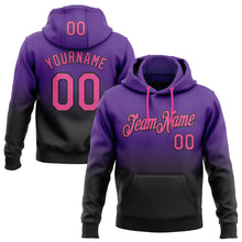 Load image into Gallery viewer, Custom Stitched Purple Pink-Black Fade Fashion Sports Pullover Sweatshirt Hoodie
