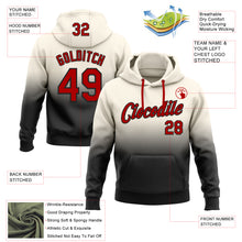 Load image into Gallery viewer, Custom Stitched Cream Red-Black Fade Fashion Sports Pullover Sweatshirt Hoodie
