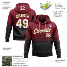 Load image into Gallery viewer, Custom Stitched Crimson White Black-Old Gold Fade Fashion Sports Pullover Sweatshirt Hoodie
