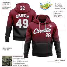 Load image into Gallery viewer, Custom Stitched Crimson White Black-Gray Fade Fashion Sports Pullover Sweatshirt Hoodie
