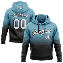 Load image into Gallery viewer, Custom Stitched Shadow Blue White-Black Fade Fashion Sports Pullover Sweatshirt Hoodie
