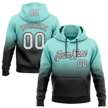 Load image into Gallery viewer, Custom Stitched Ice Blue White-Black Fade Fashion Sports Pullover Sweatshirt Hoodie
