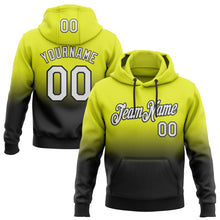 Load image into Gallery viewer, Custom Stitched Neon Yellow White-Black Fade Fashion Sports Pullover Sweatshirt Hoodie
