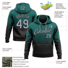 Load image into Gallery viewer, Custom Stitched Midnight Green Gray-Black Fade Fashion Sports Pullover Sweatshirt Hoodie

