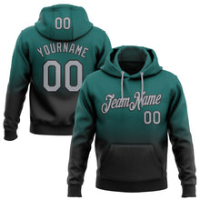 Load image into Gallery viewer, Custom Stitched Midnight Green Gray-Black Fade Fashion Sports Pullover Sweatshirt Hoodie
