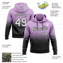Load image into Gallery viewer, Custom Stitched Light Purple White-Black Fade Fashion Sports Pullover Sweatshirt Hoodie
