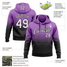 Load image into Gallery viewer, Custom Stitched Medium Purple White-Black Fade Fashion Sports Pullover Sweatshirt Hoodie
