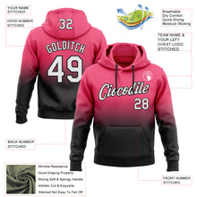 Load image into Gallery viewer, Custom Stitched Neon Pink White-Black Fade Fashion Sports Pullover Sweatshirt Hoodie
