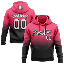 Load image into Gallery viewer, Custom Stitched Neon Pink White-Black Fade Fashion Sports Pullover Sweatshirt Hoodie
