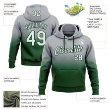 Load image into Gallery viewer, Custom Stitched Gray White-Green Fade Fashion Sports Pullover Sweatshirt Hoodie
