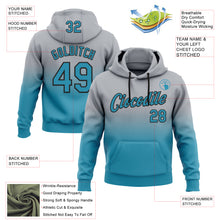 Load image into Gallery viewer, Custom Stitched Gray Panther Blue-Black Fade Fashion Sports Pullover Sweatshirt Hoodie
