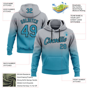 Custom Stitched Gray Panther Blue-Black Fade Fashion Sports Pullover Sweatshirt Hoodie