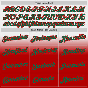 Custom Stitched White Kelly Green-Red Fade Fashion Sports Pullover Sweatshirt Hoodie