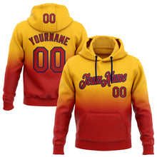 Load image into Gallery viewer, Custom Stitched Gold Red-Navy Fade Fashion Sports Pullover Sweatshirt Hoodie
