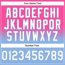 Load image into Gallery viewer, Custom Stitched Pink White-Light Blue Fade Fashion Sports Pullover Sweatshirt Hoodie
