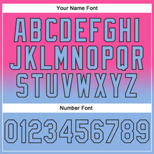 Load image into Gallery viewer, Custom Stitched Pink Light Blue-Black Fade Fashion Sports Pullover Sweatshirt Hoodie
