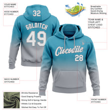 Load image into Gallery viewer, Custom Stitched Panther Blue White-Gray Fade Fashion Sports Pullover Sweatshirt Hoodie
