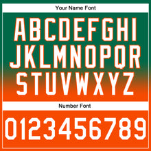 Load image into Gallery viewer, Custom Stitched Kelly Green White-Orange Fade Fashion Sports Pullover Sweatshirt Hoodie
