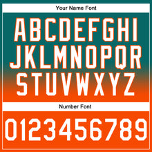 Load image into Gallery viewer, Custom Stitched Teal White-Orange Fade Fashion Sports Pullover Sweatshirt Hoodie
