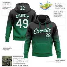 Load image into Gallery viewer, Custom Stitched Black White-Kelly Green Fade Fashion Sports Pullover Sweatshirt Hoodie
