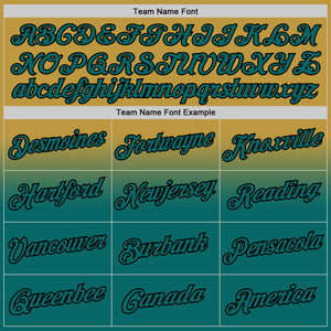 Custom Stitched Old Gold Teal-Black Fade Fashion Sports Pullover Sweatshirt Hoodie
