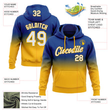 Load image into Gallery viewer, Custom Stitched Royal White-Gold Fade Fashion Sports Pullover Sweatshirt Hoodie
