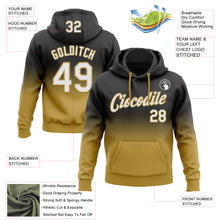 Load image into Gallery viewer, Custom Stitched Black White-Old Gold Fade Fashion Sports Pullover Sweatshirt Hoodie
