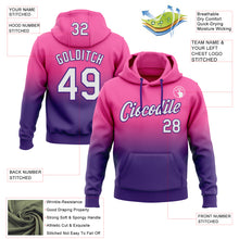 Laden Sie das Bild in den Galerie-Viewer, Custom Stitched Pink White-Purple Fade Fashion Sports Pullover Sweatshirt Hoodie
