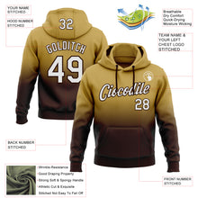 Laden Sie das Bild in den Galerie-Viewer, Custom Stitched Old Gold White-Brown Fade Fashion Sports Pullover Sweatshirt Hoodie
