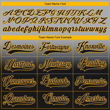 Laden Sie das Bild in den Galerie-Viewer, Custom Gray Black-Gold Fade Fashion Hockey Lace Neck Jersey
